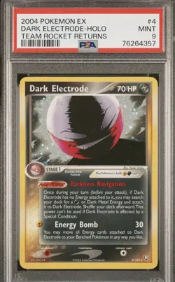 2004 Pokemon Team Rocket Returns #4 Dark Electrode Holo PSA 9 Mint - Image 1