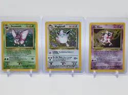 1999 Pokemon Jungle: Holo Rare Venomoth, Wigglytuff, Mr. Mime 6, 13, 16/64 WOTC - Image 1