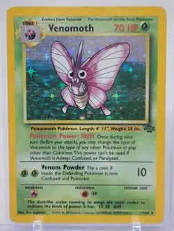 1999 Pokemon Jungle: Holo Rare Venomoth, Wigglytuff, Mr. Mime 6, 13, 16/64 WOTC - Image 2