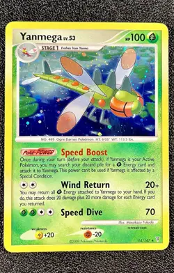 Yanmega - Platinum Supreme Victors Holo Rare 14/147 (2009) Pokemon TCG - Image 1