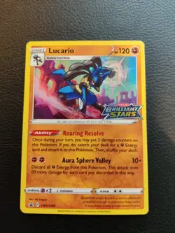 Pokemon TCG - Lucario SWSH186 Brilliant Stars Stamped Prerelease Promo - Image 1