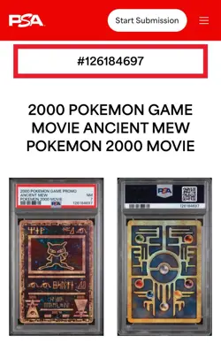 Pokemon Ancient Mew Movie 2000 Promo PSA 7 NM - Image 3