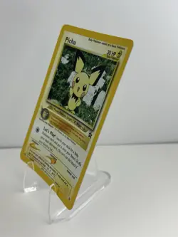 2001 Pokemon Black Star Promo #35 Pichu reverse foil holo Pokemon league LP/NM - Image 3