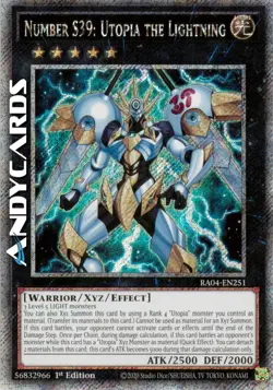 NUMBER S39: UTOPIA THE LIGHTNING • Segreta Platino • RA04 EN251 • 1Ed • Yugioh! - Image 1