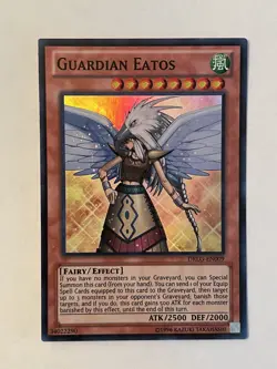 Yu-Gi-Oh! TCG Guardian Eatos Dragons of Legend DRLG-EN009 Unlimited Super Rare - Image 1