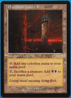 Phyrexian Tower Urza's Saga NM Rare MAGIC GATHERING CARD (ID# 504170) ABUGames - Image 1