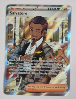 Salvatore 202/162 Temporal Forces Full Art Holo Trainer Pokemon Card NM - Image 1