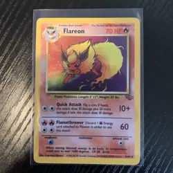 Pokemon TCG Flareon Jungle Holo Card 3/64 1st Edition Holo Rare LP - Image 2
