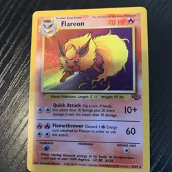 Pokemon TCG Flareon Jungle Holo Card 3/64 1st Edition Holo Rare LP - Image 3