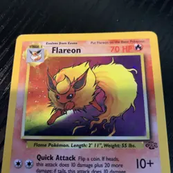 Pokemon TCG Flareon Jungle Holo Card 3/64 1st Edition Holo Rare LP - Image 4