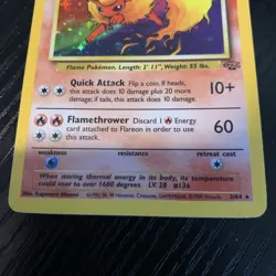 Pokemon TCG Flareon Jungle Holo Card 3/64 1st Edition Holo Rare LP - Image 5