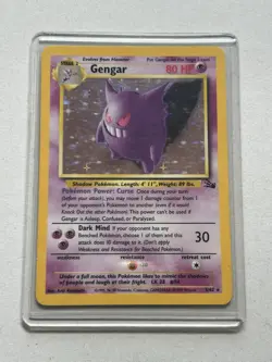 Gengar 5/62 Fossil Set Holo Rare Pokemon Card Pokemon 1999 WOTC LP/MP - Image 1