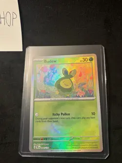 Budew 004/131 Prismatic Evolutions Master Ball Reverse Holo Pokemon TCG Card NM - Image 2