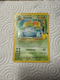 Pokemon TCG Celebrations Venusaur Holo Rare Card #15/102 Classic Collection - Image 1
