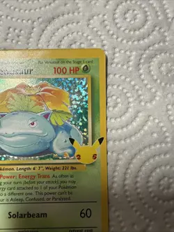 Pokemon TCG Celebrations Venusaur Holo Rare Card #15/102 Classic Collection - Image 3