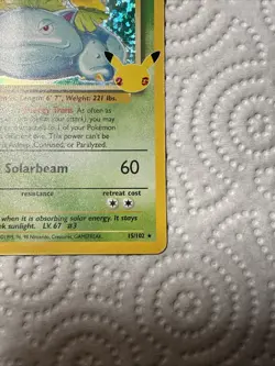 Pokemon TCG Celebrations Venusaur Holo Rare Card #15/102 Classic Collection - Image 5