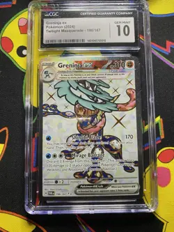 Pokemon TCG Greninja EX Twilight Masquerade Card 198/167 CGC 10 GM - Image 1