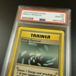 PSA 10 Energy Removal 92/102 Base Set 1999 Graded Pokemon Card - Image 2