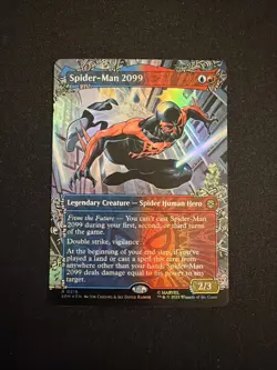 Foil Borderless Spider-Man 2099 Crimped Erorr -NM - MTG Magic - Image 1
