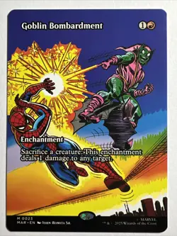 Goblin Bombardment 0023 Borderless Spider-Man MTG Marvel Universe Eternal-Legal - Image 1