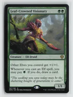 Leaf-Crowned Visionary 167 Dominaria United DMU MTG Magic - Image 1