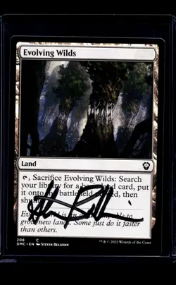 MTG Magic The Gathering DMC Commander AP Artist Proof Auto #208 Evolving Wilds - Image 1