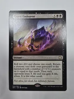 Grave Endeavor Commander: Adventures in the Forgotten Realms Regular Mtg - Image 1
