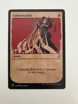 Lightning Bolt Showcase MTG Magic the Gathering Card NM Near Mint CLB - Image 1
