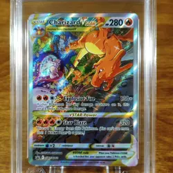 Pokemon SWSH Black Star Promo Charizard VSTAR SWSH262 AGS Mint+ 9.5 FA Holo 2022 - Image 2