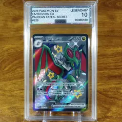 Pokemon Paldean Fates Noivern EX 220/091 AGS Legendary 10 Shiny Holo Rare 2024 - Image 1