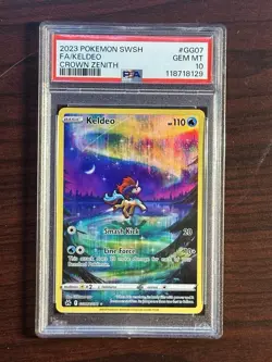 2023 PSA 10 Pokemon Keldeo Crown Zenith Galarian Gallery Full Art GG07/GG70 - Image 1