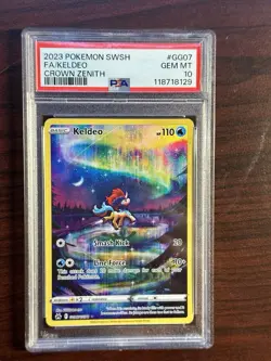2023 PSA 10 Pokemon Keldeo Crown Zenith Galarian Gallery Full Art GG07/GG70 - Image 2