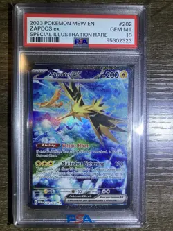 Pokemon Zapdos Ex 151 302/165 PSA 10 - Image 1