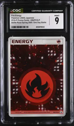 Pokemon 2005 CGC 9 MINT Fire Energy Battle Road Spring One Day 056/PCG-P Promo - Image 1