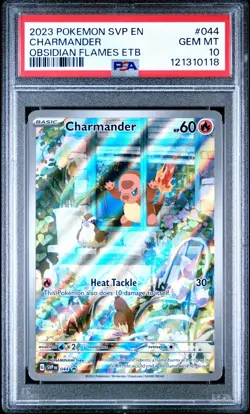 2023 POKEMON SVP EN-SV BLACK STAR PROMO #044 CHARMANDER PSA 10 - Image 1