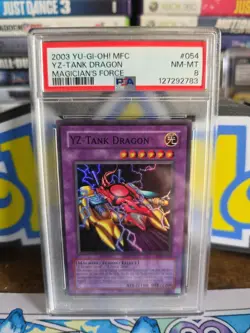 YuGiOh YZ-Tank Dragon MFC-054 1st Edition Magician's Force PSA 8 - Image 1