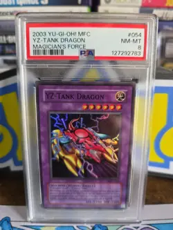 YuGiOh YZ-Tank Dragon MFC-054 1st Edition Magician's Force PSA 8 - Image 4