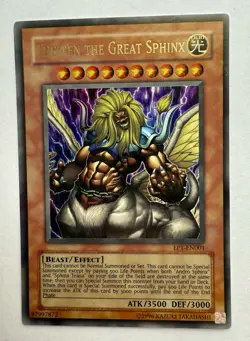Yugioh! MP Theinen the Great Sphinx - EP1-EN001 - Ultra Rare - Promo Edition Mod - Image 1