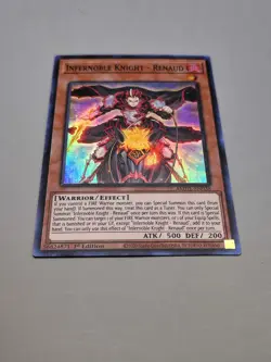 Yugioh! Infernoble Knight - Renaud - AMDE-EN038 - Super Rare - 1st Edition Near - Image 1