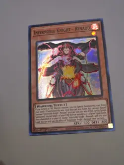 Yugioh! Infernoble Knight - Renaud - AMDE-EN038 - Super Rare - 1st Edition Near - Image 2