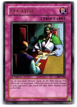 YUGIOH! Ceasefire 1st Edition PSV-030 Ultra Rare NA English NM/LP - Image 1