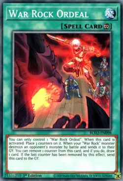 Yugioh! War Rock Ordeal - BLVO-EN098 - Common - 1st Edition Near Mint, English - Image 1