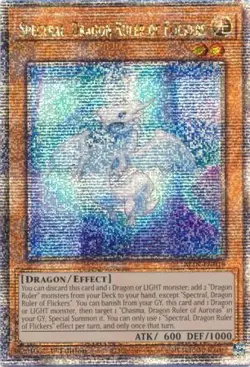 Yugioh! Spectral, Dragon Ruler of Flickers - ALIN-EN018 - Quarter Century Secret - Image 1