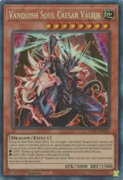 Yugioh! Vanquish Soul Caesar Valius - WISU-EN021 - Collector's Rare - 1st Editio - Image 1