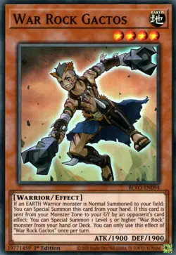 Yugioh! War Rock Gactos - BLVO-EN094 - Super Rare - 1st Edition Near Mint, Engli - Image 1