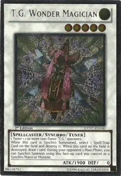 Yugioh! T.G. Wonder Magician - EXVC-EN040 - Ultimate Rare - 1st Edition Near Min - Image 1