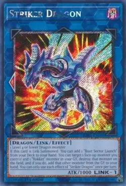 Yugioh! Striker Dragon - RA01-EN046 - Platinum Secret Rare - 1st Edition Near Mi - Image 1