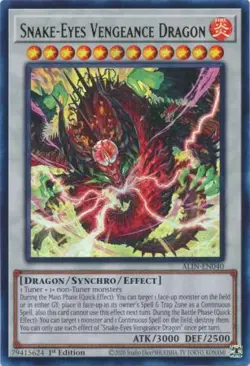 Yugioh! Snake-Eyes Vengeance Dragon - ALIN-EN040 - Ultra Rare - 1st Edition Near - Image 1
