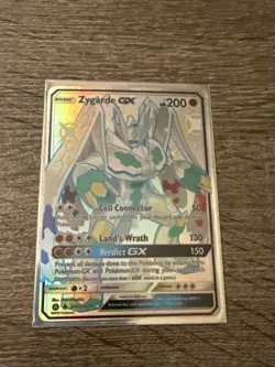 Pokemon TCG Zygarde GX Hidden Fates Holo Full Art Card SV65/SV94 - Image 1