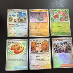 lot of 6 pokeball and masterball holo prismatic evolutions pokemon cards - Image 1